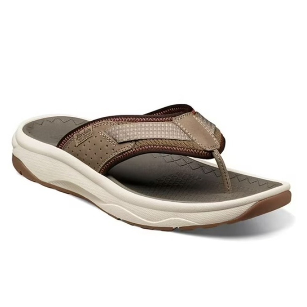 Men's Florsheim Treadlite Thong‎ Sandals, Taupe, Size 7W, NWT